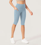 ODLEX 2-Pack 14" High Waist Workout Capris with Pockets - ododos