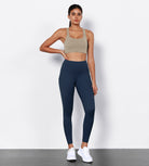 2-Pack 7/8 High Waist Workout Leggings with Pockets Black+Navy - ododos