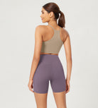 ODLEX 6" Inseam High Waist Workout Athletic Biker Shorts with Pockets - ododos