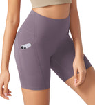 ODLEX 6" Inseam High Waist Workout Athletic Biker Shorts with Pockets - ododos