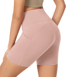ODLEX 6" Inseam High Waist Workout Athletic Biker Shorts with Pockets - ododos