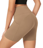 ODLEX 6" Inseam High Waist Workout Athletic Biker Shorts with Pockets - ododos