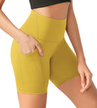 ODLEX 6" Inseam High Waist Workout Athletic Biker Shorts with Pockets - ododos