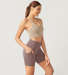 ODLEX 6" Inseam High Waist Workout Athletic Biker Shorts with Pockets - ododos