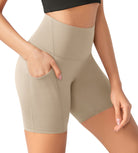 ODLEX 6" Inseam High Waist Workout Athletic Biker Shorts with Pockets - ododos
