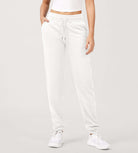 Cotton French Terry Drawstring Casual Sweatpants - ododos