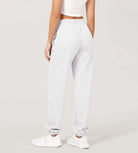 Cotton French Terry High Waist Drawstring Lounge Pants - ododos