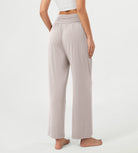 26" Wide Leg Palazzo Loose Comfy Lounge Pants with Pockets - ododos