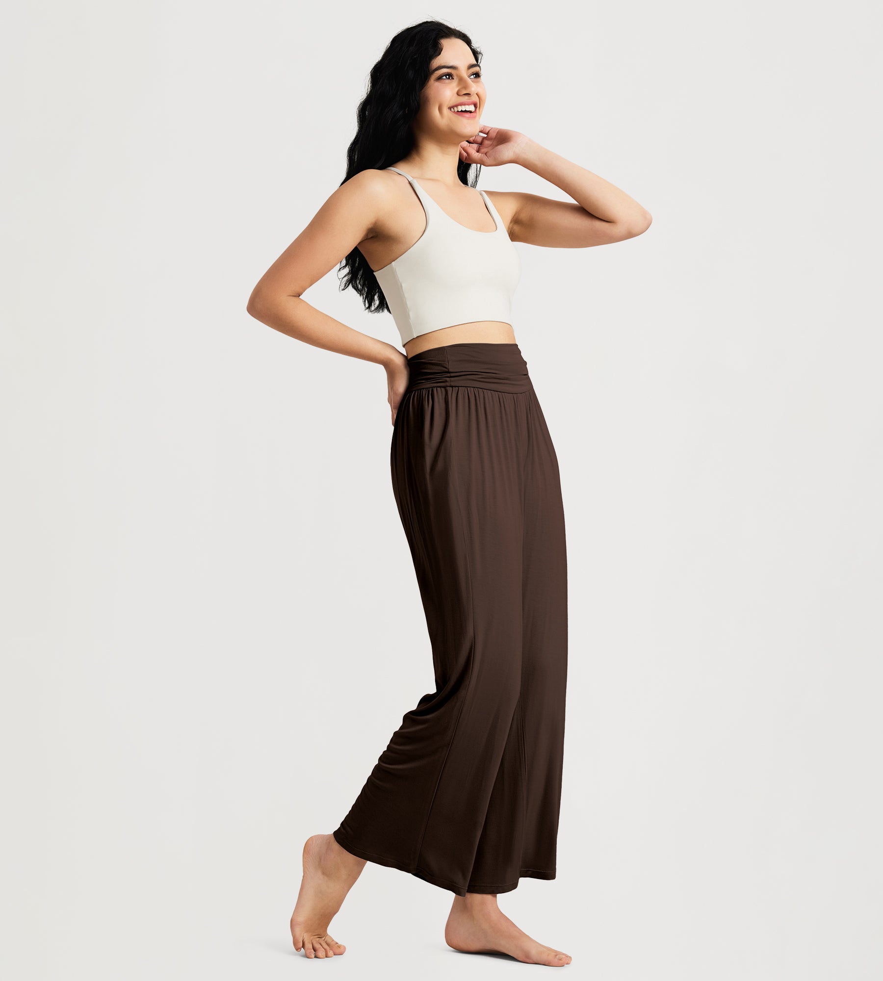 26" Women's Wide Leg Palazzo Lounge Pants - ododos