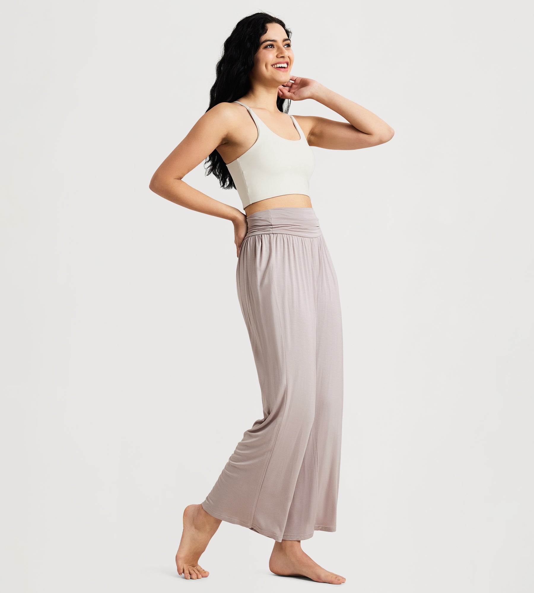 26" Women's Wide Leg Palazzo Lounge Pants - ododos