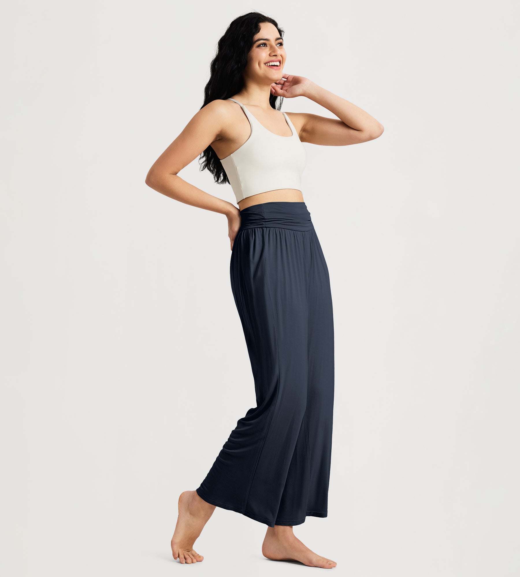 26" Women's Wide Leg Palazzo Lounge Pants - ododos