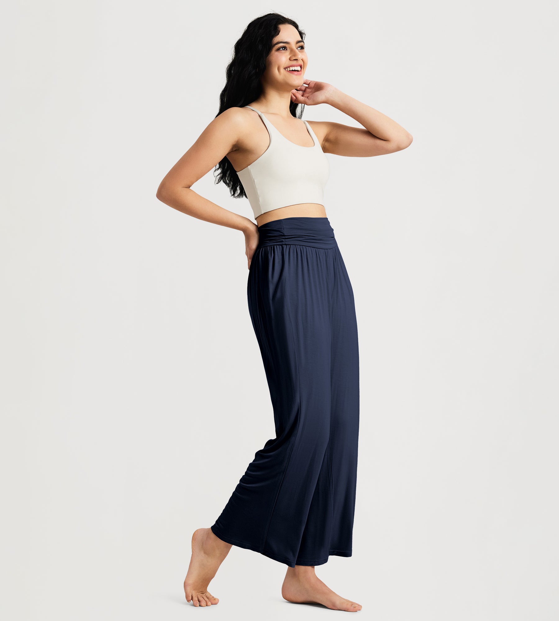 26" Women's Wide Leg Palazzo Lounge Pants - ododos