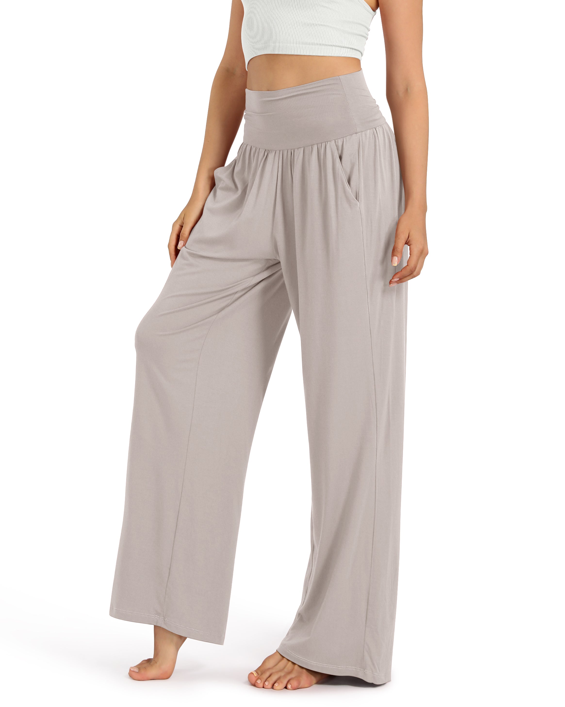 Wide Leg Lounge Pants with Pockets - ododos