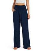 28" Wide Leg Palazzo Loose Comfy Lounge Pants with Pockets - ododos