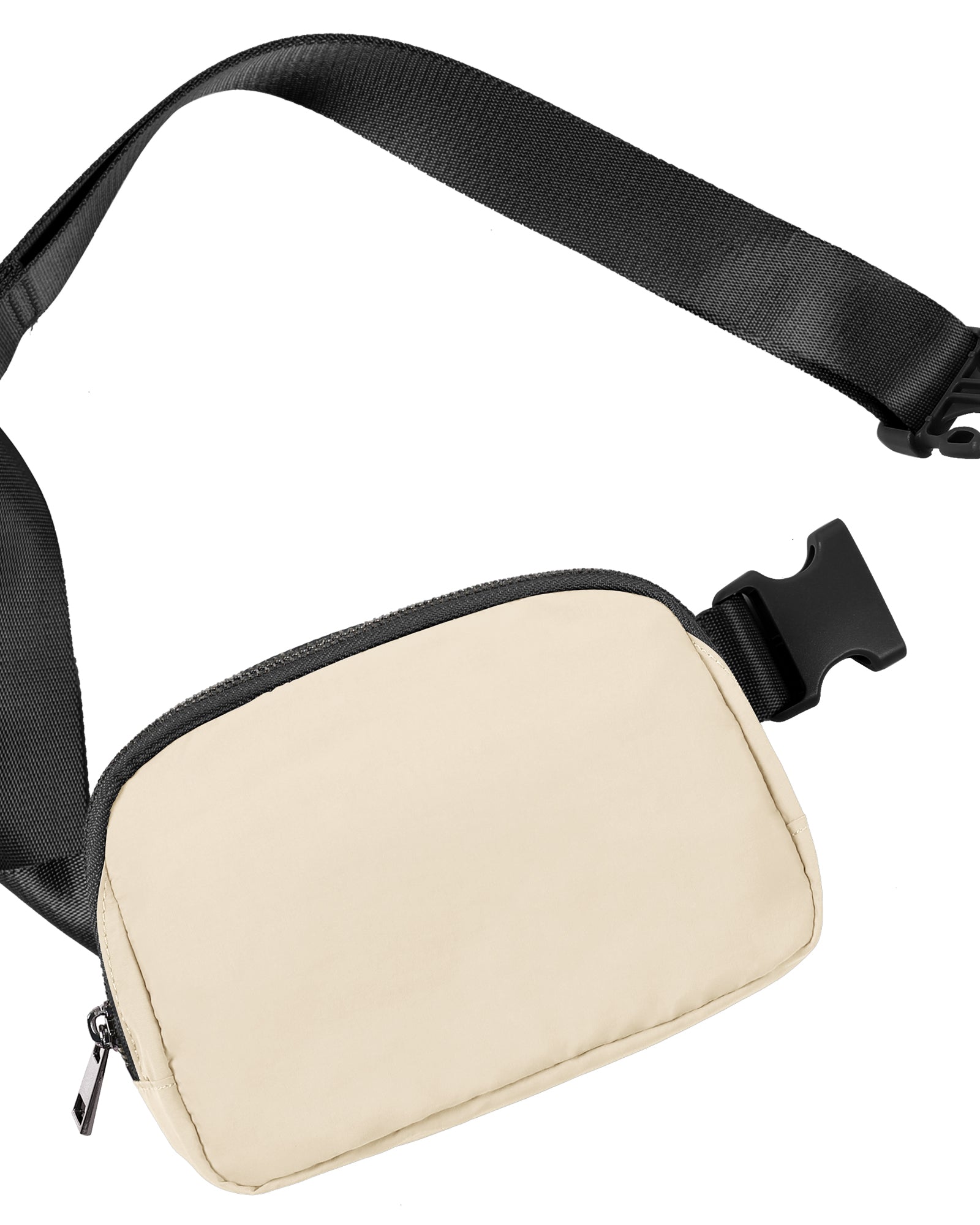 Unisex Mini Belt Bag Ivory Black 8" x 2" x 5.5" - ododos