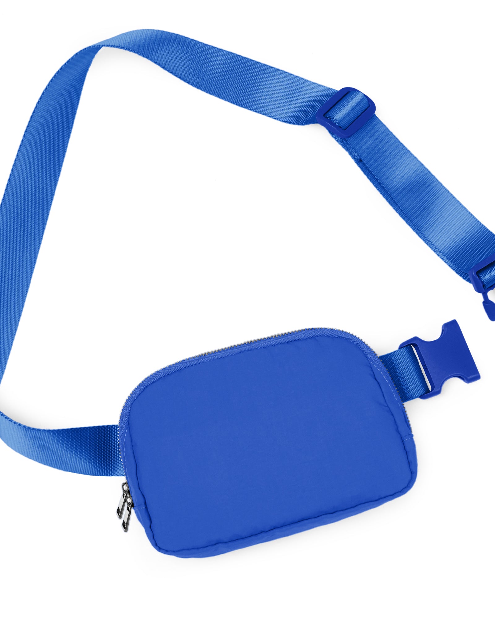 Unisex Two-Way Zip Mini Belt Bag Wild Blue 8" x 2" x 5.5" - ododos