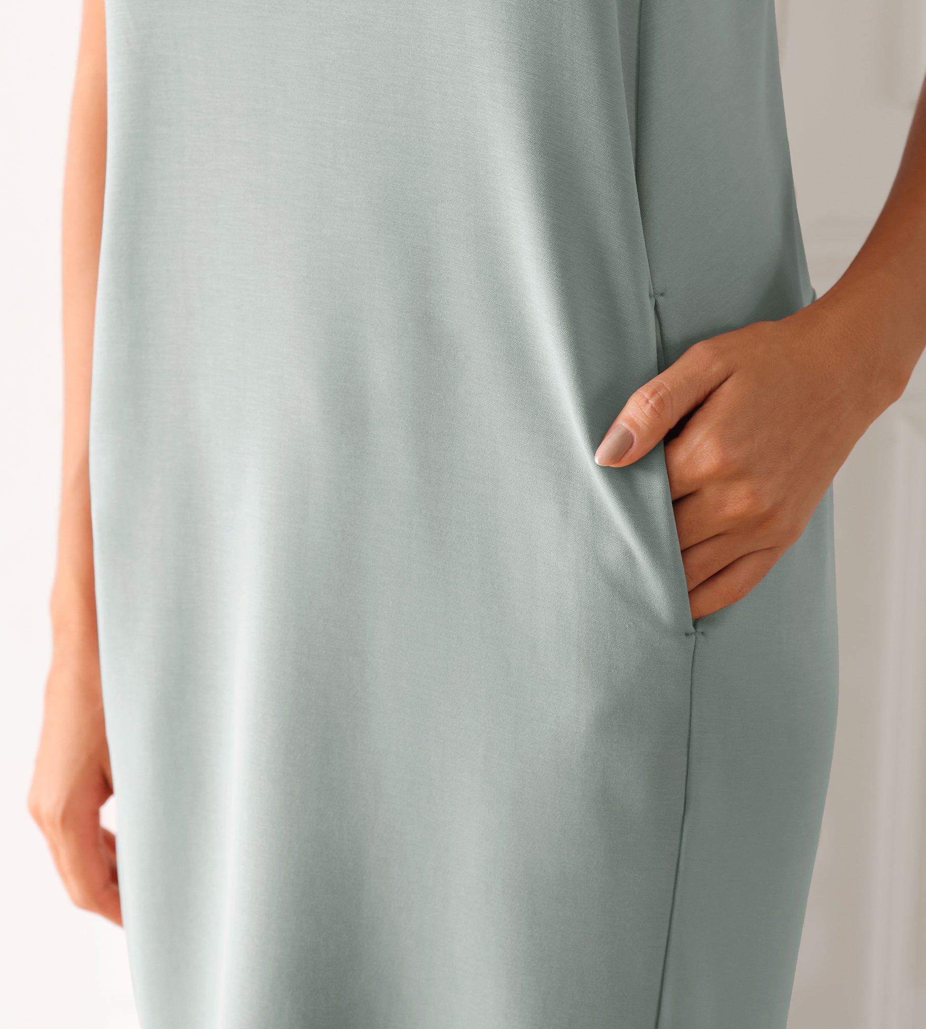 Modal Soft Loose Tank Dress - ododos