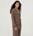 Modal Soft Full-Zip Hoodies Casual Jacket with Pockets - ododos