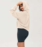 Modal Soft Oversized Long Sleeve Cropped Hoodie - ododos