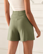 Modal Soft High Waist Wide Leg Shorts with Pockets - ododos