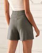 Modal Soft High Waist Wide Leg Shorts with Pockets - ododos