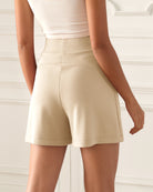 Modal Soft High Waist Wide Leg Shorts with Pockets - ododos