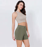 Modal Soft Adjustable Shockcord Relaxed Shorts Dark Sage - ododos