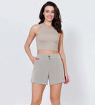 Modal Soft Adjustable Shockcord Relaxed Shorts Light Gray - ododos