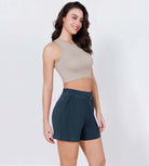 Modal Soft Adjustable Shockcord Relaxed Shorts Navy - ododos