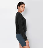 Modal Soft Long Sleeve Cropped Sweatshirts - ododos