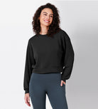 Modal Soft Long Sleeve Cropped Sweatshirts - ododos