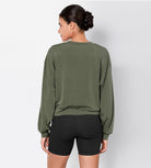 Modal Soft Long Sleeve Cropped Sweatshirts - ododos