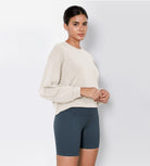 Modal Soft Long Sleeve Cropped Sweatshirts - ododos