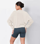 Modal Soft Long Sleeve Cropped Sweatshirts - ododos