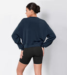 Modal Soft Long Sleeve Cropped Sweatshirts - ododos