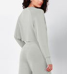 Modal Soft Long Sleeve Cropped Sweatshirts with Thumb Hole - ododos