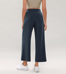 Modal Soft Wide Leg Cropped Casual Pants - ododos