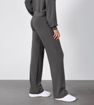 27" Adjustable Shockcord High Waist Casual Lounge Pants with Pockets - ododos