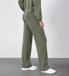 27" Adjustable Shockcord High Waist Casual Lounge Pants with Pockets - ododos