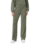 27" Adjustable Shockcord High Waist Casual Lounge Pants with Pockets Dark Sage - ododos