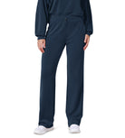 27" Adjustable Shockcord High Waist Casual Lounge Pants with Pockets Deep Blue - ododos
