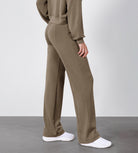 27" Adjustable Shockcord High Waist Casual Lounge Pants with Pockets - ododos