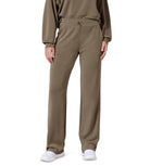 27" Adjustable Shockcord High Waist Casual Lounge Pants with Pockets Espresso - ododos
