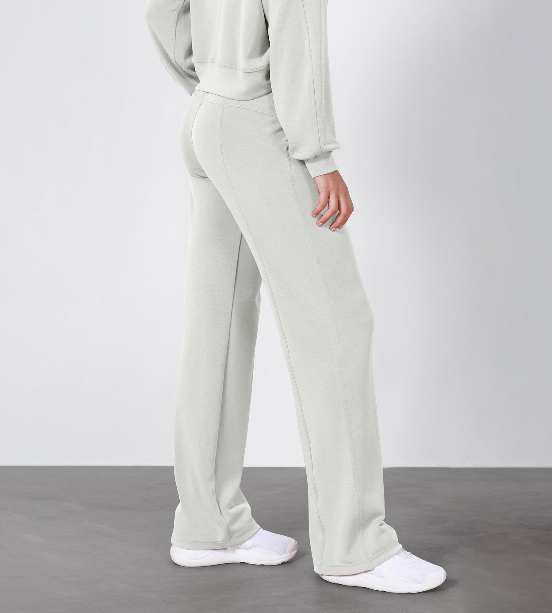 27" Adjustable Shockcord High Waist Casual Lounge Pants with Pockets - ododos