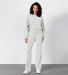 27" Adjustable Shockcord High Waist Casual Lounge Pants with Pockets - ododos