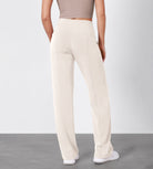 27" Adjustable Shockcord High Waist Casual Lounge Pants with Pockets - ododos