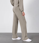 27" Adjustable Shockcord High Waist Casual Lounge Pants with Pockets - ododos