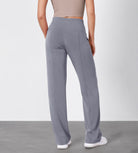 27" Adjustable Shockcord High Waist Casual Lounge Pants with Pockets - ododos