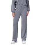 27" Adjustable Shockcord High Waist Casual Lounge Pants with Pockets Purple Gray - ododos