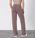 27" Adjustable Shockcord High Waist Casual Lounge Pants with Pockets - ododos